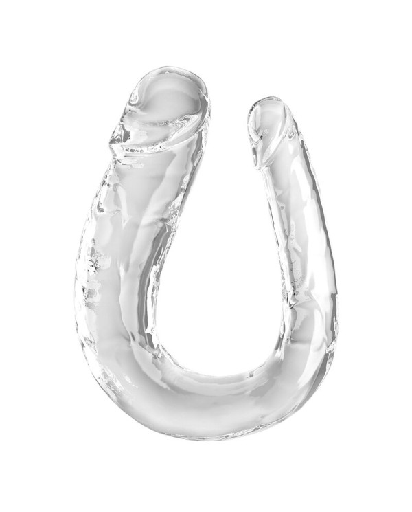 KING COCK - DOUBLE TROUBLE DOUBLE GODE 44 CM TRANSPARENT