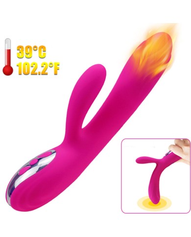 ARMONY - VIBRATEUR & STIMULATEUR FLEXIBLE EFFET CHALEUR FUCHSIA