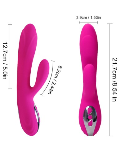 ARMONY - VIBRATEUR & STIMULATEUR FLEXIBLE EFFET CHALEUR FUCHSIA