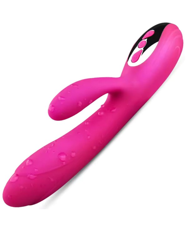 ARMONY - VIBRATEUR & STIMULATEUR FLEXIBLE EFFET CHALEUR FUCHSIA