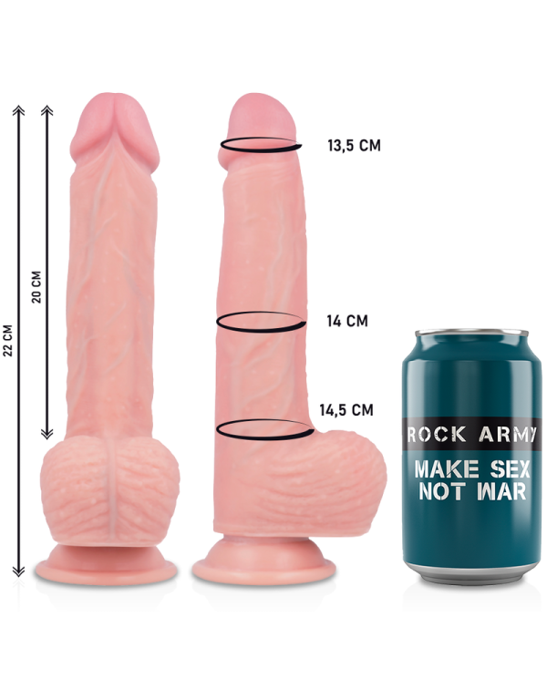 ROCKARMY - HARNAIS + VIBRATEUR SILICONE LIQUIDE PREMIUM TÉLÉCOMMANDE APACHE 20.5 CM -O- 4.62 CM