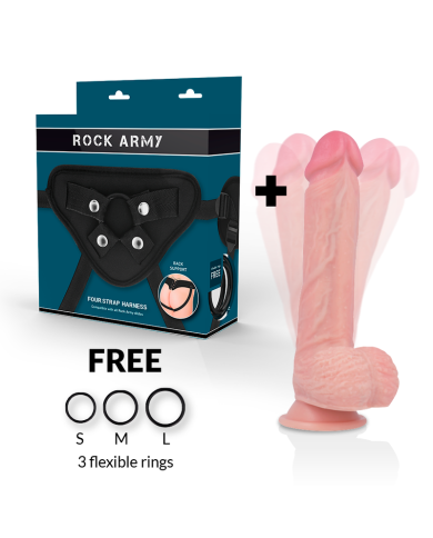 ROCKARMY - HARNAIS + HAWK ROTATEUR ET VIBRATEUR 22 CM -O- 4.6 CM