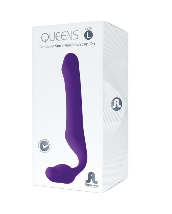 ADRIEN LASTIC - QUEENS STRAP-ON SOUPLE VIOLET TAILLE L