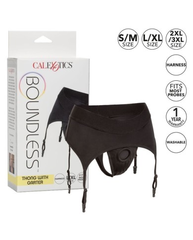 CALEXOTICS - BOUNDLESS STRING AVEC JARRETIÈRE S/M