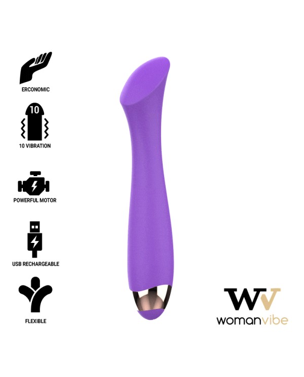 WOMANVIBE - VIBRATEUR RECHARGEABLE EN SILICONE MANDY POINT "K"