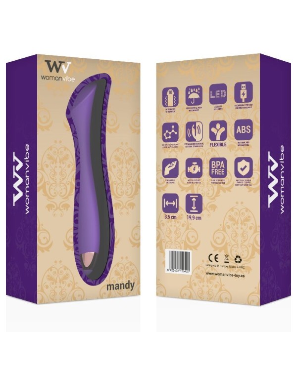 WOMANVIBE - VIBRATEUR RECHARGEABLE EN SILICONE MANDY POINT "K"