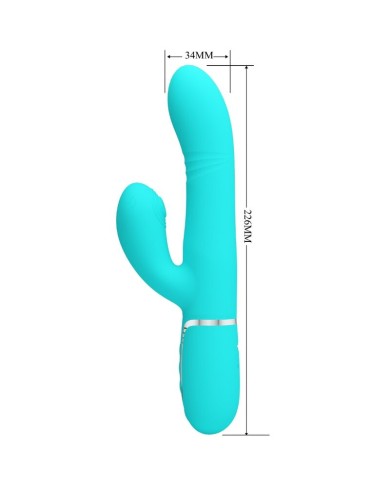 PRETTY LOVE - VIBRATEUR MULTIFONCTION G-SPOT VERT AQUA