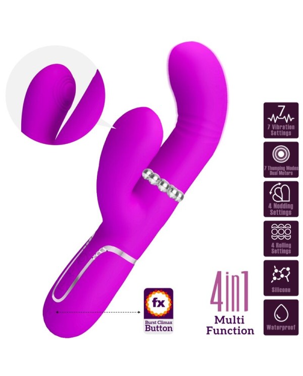 PRETTY LOVE - VIBRATEUR MULTIFONCTION G-SPOT FUCHSIA