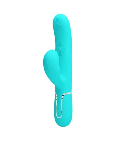 PRETTY LOVE - PERLITA VIBRATEUR MULTIFONCTION 3 EN 1 POINT G VERT AQUA