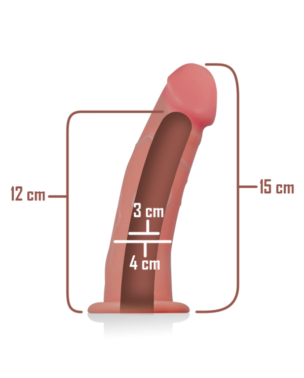 INTENSE - HARNAIS CREUX AVEC GODE 16 X 3 CM