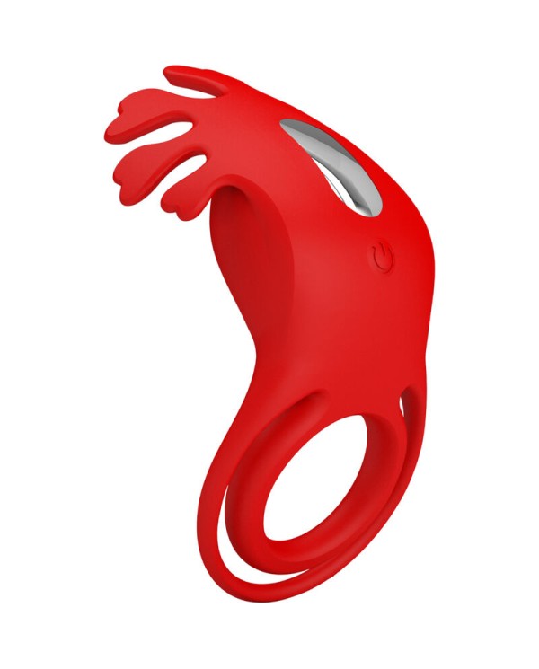 PRETTY LOVE - ANNEAU VIBRATEUR RUBEN 7 VIBRATIONS SILICONE ROUGE