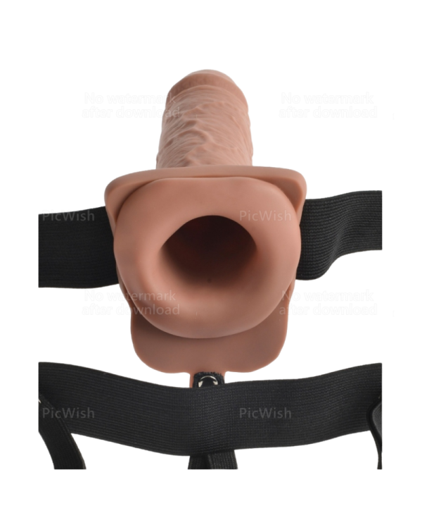 FETISH FANTASY SERIES - HARNAIS RÉGLABLE PÉNIS RÉALISTE AVEC BALLES RECHARGEABLES ET VIBRATEUR 17,8 CM