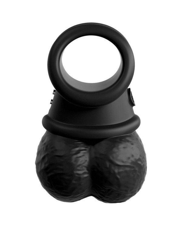 KING COCK - ELITE ANNEAU AVEC TESTICULE VIBRANT SILICONE