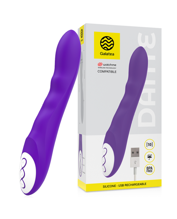 GALATEA - VIBRATEUR DANTE LILAS COMPATIBLE AVEC LA TECHNOLOGIE SANS FIL WATCHME