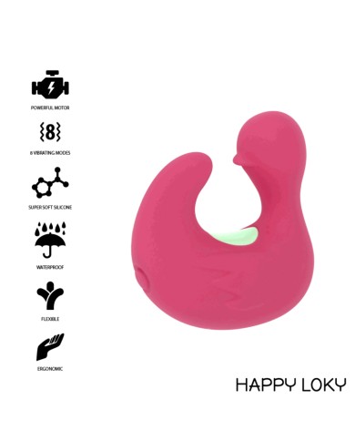 HAPPY LOKY - DUCKYMANIA DOIGT STIMULATEUR EN SILICONE RECHARGEABLE