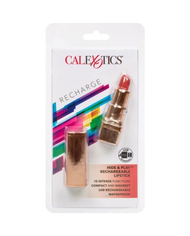 CALEXOTICS - BALA ROUGE LÈVRES RECHARGEABLE HIDE & PLAY ROUGE