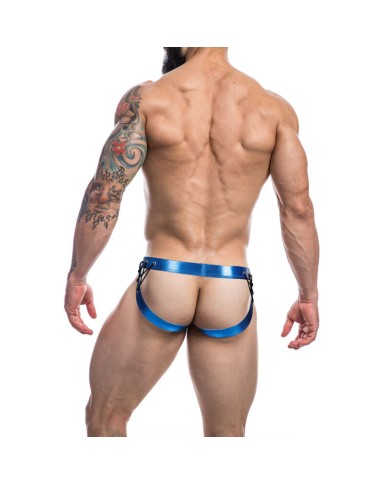 CUT4MEN - JOCKSTRAP DESIRE CUIRETTE BLEU XL