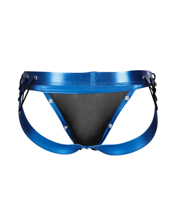 CUT4MEN - JOCKSTRAP DESIRE CUIRETTE BLEU XL