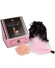 SECRETPLAY - GOLDEN LIGHT KIT POUDRE COMESTIBLE ET PLUME DE FRAISE PÉTILLANTE