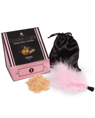 SECRETPLAY - GOLDEN LIGHT KIT POUDRE COMESTIBLE ET PLUME APHRODISIAQUE CHOCOLAT