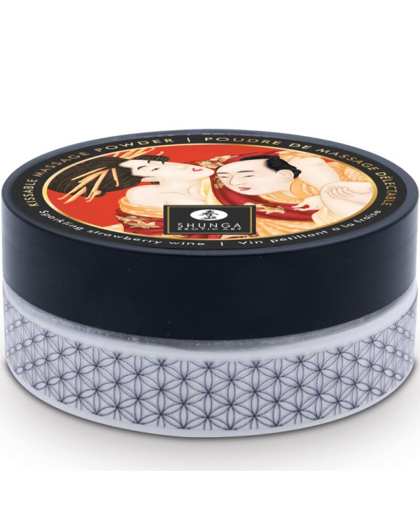 SHUNGA - KIT DE POUDRE DE MASSAGE COMESTIBLE À LA FRAISE