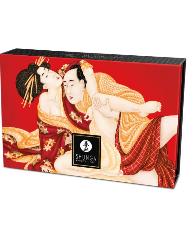 SHUNGA - KIT DE POUDRE DE MASSAGE COMESTIBLE À LA FRAISE