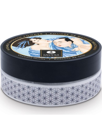 SHUNGA - KIT DE POUDRE DE MASSAGE COMESTIBLE À LA NOIX DE COCO