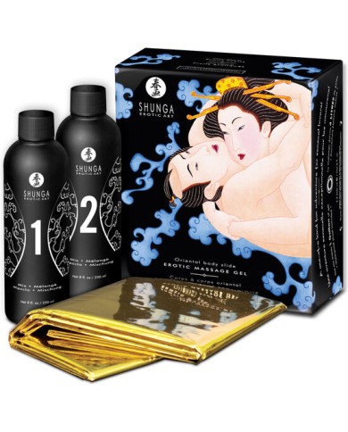 SHUNGA - GEL DE MASSAGE ÉROTIQUE ORIENTAL CORPS À CORPS AUX FRUITS EXOTIQUES