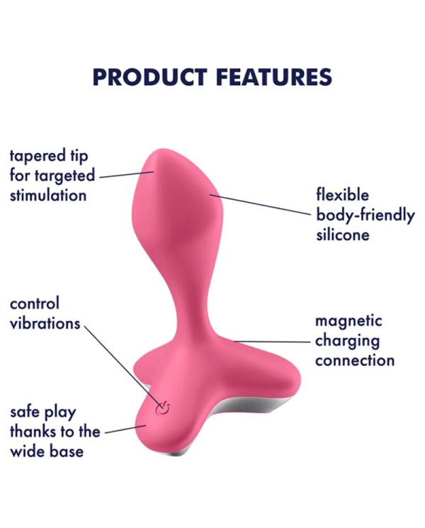 SATISFYER - VIBRATEUR PLUG GAME CHANGER ROSE