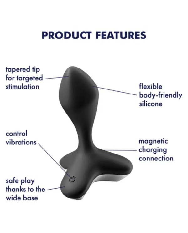 SATISFYER - VIBRATEUR PLUG GAME CHANGER NOIR