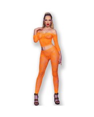 CHILIROSE - CR 4661 TOP & LEGGINS ORANGE S/M