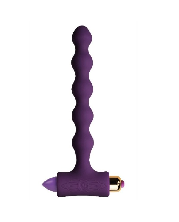 ROCKS-OFF - PLUG ANAL AVEC VIBRATION ET PERLES RIVERLES PETITE SENSATIONS