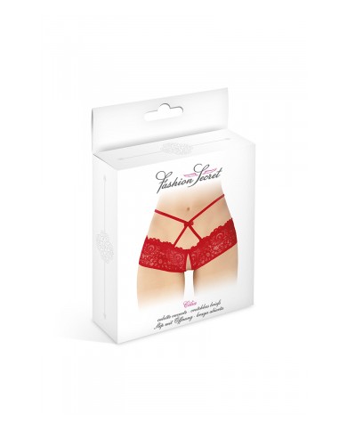 Culotte ouverte rouge Celia - Fashion Secret