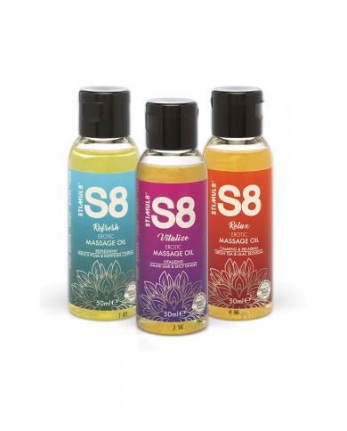 Coffret huiles de massage S8 3x50ml