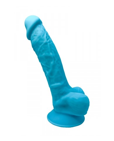 Gode double densité bleu 17,5 cm - SilexD