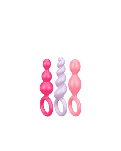 Plug anal Satisfyer Booty Call 3 pcs - Multicolor