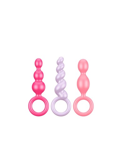 Plug anal Satisfyer Booty Call 3 pcs - Multicolor