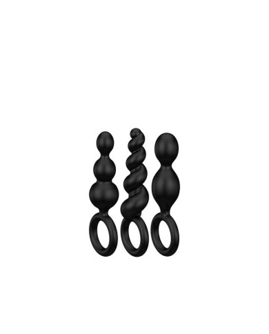 Plug anal Satisfyer Booty Call 3 pcs - Noir