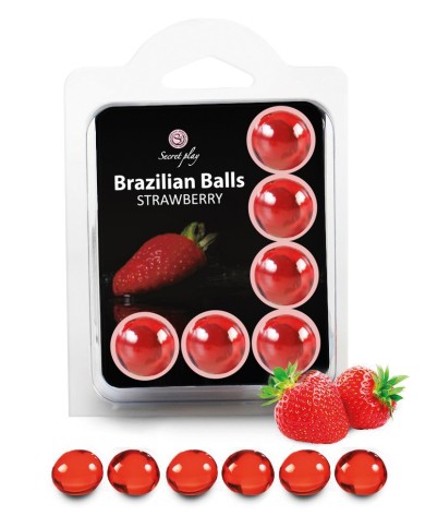 6 Brazilian Balls "Fraise" 3386-7