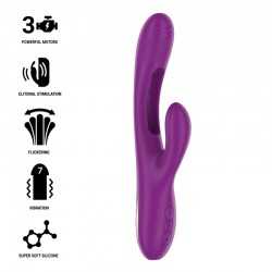 INTENSE - APOLO VIBROMASSEUR MULTIFONCTION RECHARGEABLE 7 VIBRATIONS AVEC LANGUE OSCILLANTE VIOLET