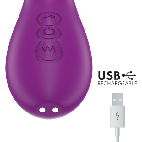 INTENSE - APOLO VIBROMASSEUR MULTIFONCTION RECHARGEABLE 7 VIBRATIONS AVEC LANGUE OSCILLANTE VIOLET