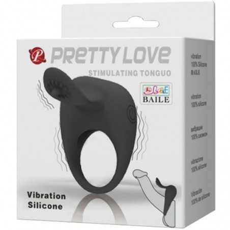 BAGUE SILICONE VIBRANTE JOLIE LOVE AVEC LANGUE