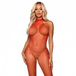 BODYSTOCKING COL RACER LEG AVENUE TAILLE UNIQUE - ROUGE