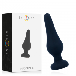 BOUCHON ANAL INTENSE PIPO S SILICONE NOIR 9.8 CM