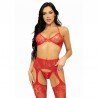 LEG AVENUE ENSEMBLE TROIS PIÈCES SOUTIEN-GORGE