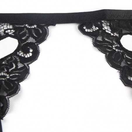 SUBBLIME SET - ENSEMBLE TROIS PIÈCES SOUTIEN-GORGE + PORTE-JARRETELLE + STRING L/XL