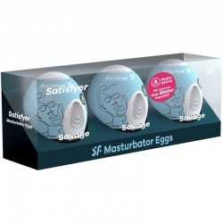 SATISFYER 3 OEUFS MASTURBATEUR - SAVAGE