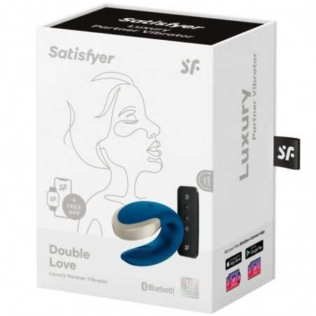 Vibromasseur SATISFYER DOUBLE LOVE LUXURY PARTNER - BLEU