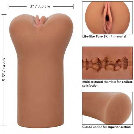 CALEX BOUNDLESS VULVA STROKER - CARAMEL SKIN