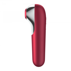 VIBROMASSEUR ET ASPIRATEUR DOUBLE AMOUR SATISFYER À AIR PULSÉ ROUGE